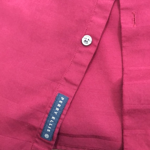 Perry Ellis men button down with stripes same color - Picture 4 of 8